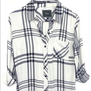 Rails Hunter Black/White/Charcoal Plaid Shirt